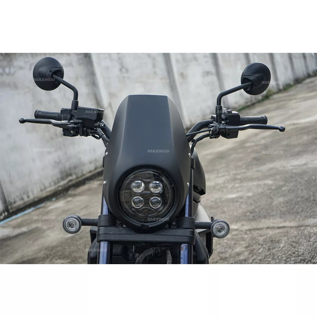 HEADLIGHT COVER MASK WINDSCREEN BLACK FOR HONDA REBEL CMX 1100 2021-2025